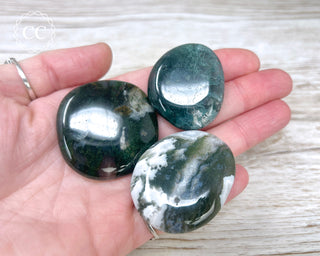 Moss Agate Palm Stone