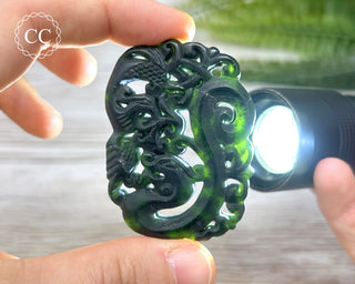 DISCOUNTED Nephrite Jade Dragon Carving #10