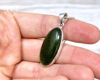 Nephrite Jade Silver Necklace #2