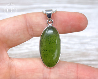 Nephrite Jade Silver Necklace #2