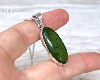 Nephrite Jade Silver Necklace #2