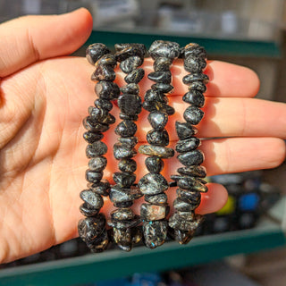 Nuummite Chunky Bracelet