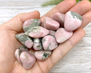 Nzuri Moyo - Sacred Heart Tumbled Crystals in hand