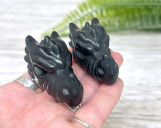 Black Obsidian Dragon Skull