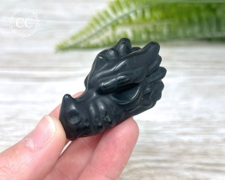 Black Obsidian Dragon Skull