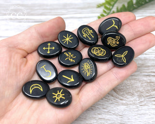 Black Obsidian Rune Set