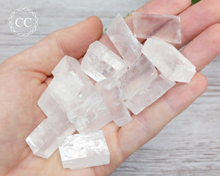 Optical Calcite Raw Crystals in hand