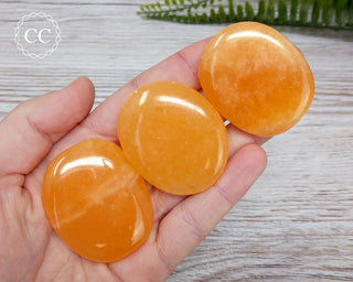 Orange Calcite Palm Stone