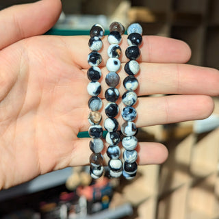 Orca Agate 8mm Beaded Bracelet