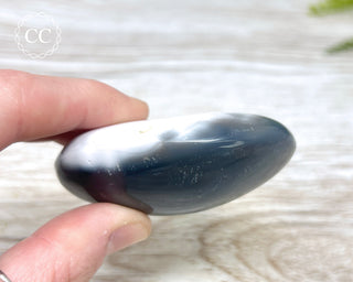 Orca Agate Chunky Palm Stone #1
