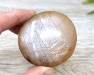 Peach Moonstone Palm Stone #3
