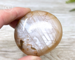 Peach Moonstone Palm Stone #3