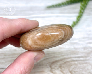 Peach Moonstone Chunky Palm Stone #3