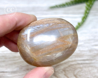 Peach Moonstone Chunky Palm Stone #3