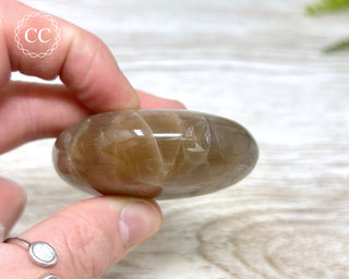 Peach Moonstone Palm Stone #4