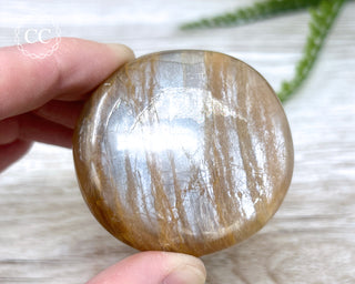 Peach Moonstone Chunky Palm Stone #4