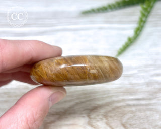 Peach Moonstone Chunky Palm Stone #4