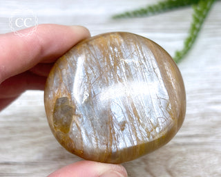 Peach Moonstone Chunky Palm Stone #4