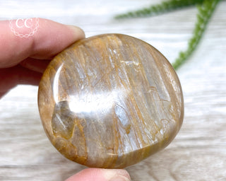 Peach Moonstone Chunky Palm Stone #4