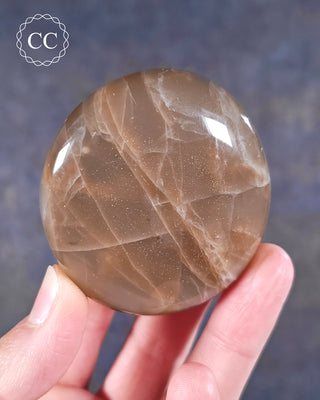 Peach Moonstone Palm Stone #5