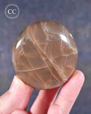 Peach Moonstone Palm Stone #5