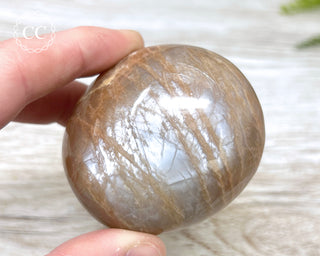 Peach Moonstone Palm Stone #1