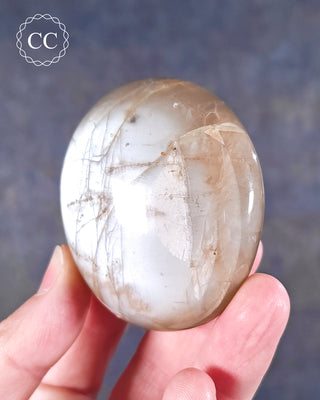 Peach Moonstone Palm Stone #5