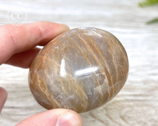 Peach Moonstone Palm Stone #1