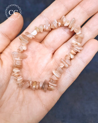 Sunstone Moonstone Gemchip Bracelet