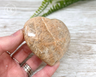 Peach Moonstone Heart #4