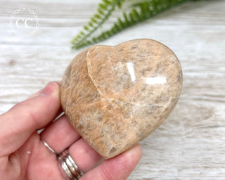 Peach Moonstone Heart #4