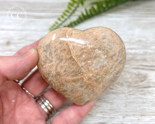 Peach Moonstone Heart #4