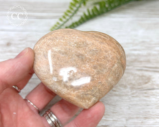 Peach Moonstone Heart #4