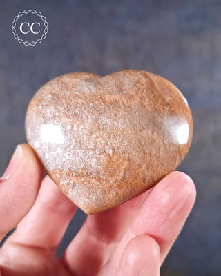 Peach Moonstone Heart #2