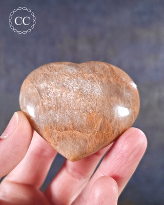 Peach Moonstone Heart #2