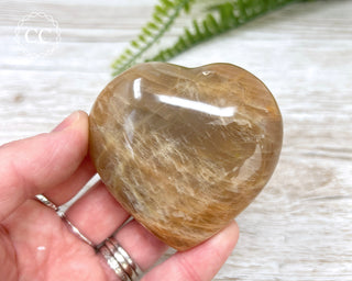 Peach Moonstone Heart #5