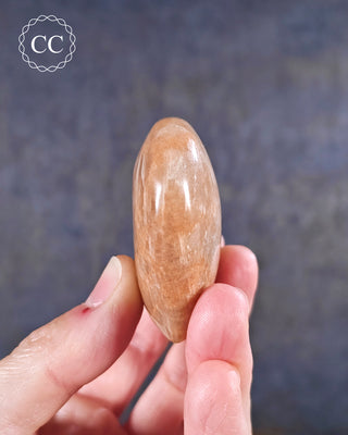 Peach Moonstone Heart #2