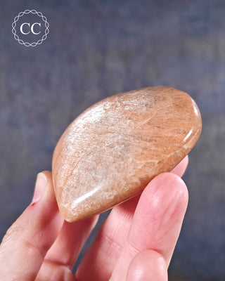 Peach Moonstone Heart #3
