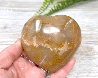 Peach Moonstone Heart #6