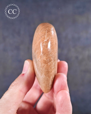 Peach Moonstone Heart #3