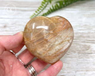 Peach Moonstone Heart #2