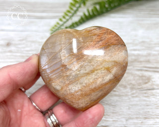 Peach Moonstone Heart #2