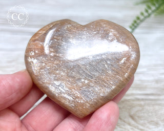 Peach Moonstone Heart #5