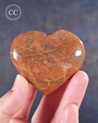 Peach Moonstone Heart #6