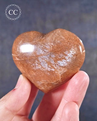 Peach Moonstone Heart #6