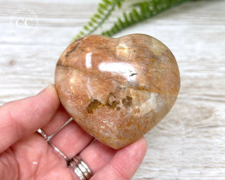 Peach Moonstone Heart #2