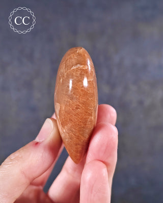 Peach Moonstone Heart #6