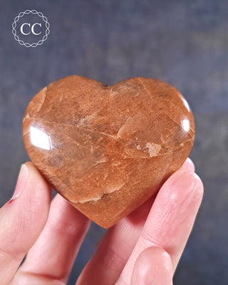 Peach Moonstone Heart #6