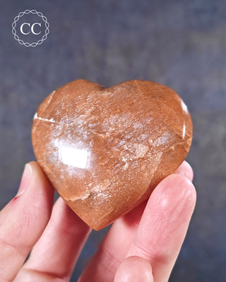 Peach Moonstone Heart #6