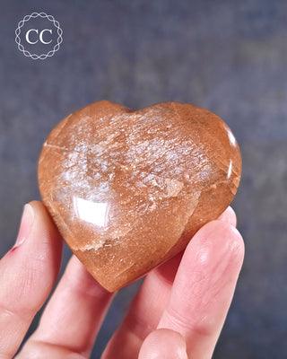 Peach Moonstone Heart #6